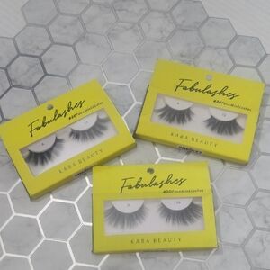 Fabulashes 3D Faux Mink Lashes by Kara Beauty - Black 3PC Bundle